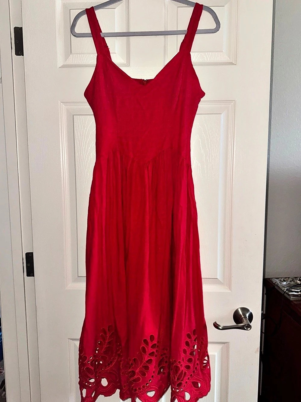 Moon River Red Midi Dress Like New